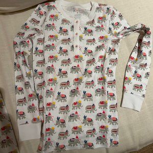 Roller Rabbit NWT Kids Unisex Christmas Elephants Pajama Set Size 8